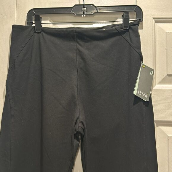 NWT Lysse Black Boot Cut Trousers/Leggings Size Large - Picture 2 of 11